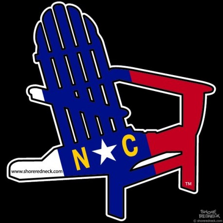 Shore Redneck North Carolina A-Chair Decal