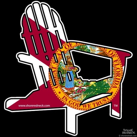Florida Flag Shore Redneck A-Chair Decal
