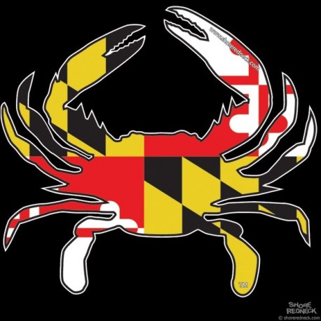 Shore Redneck MD Themed Crab Decal