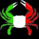 Shore Redneck Italian Flag Crab Decal