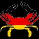 Shore Redneck German Flag Crab Decal