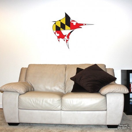 Shore Redneck MD Themed Marlin Wall Decal