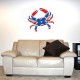 Shore Redneck Dixie Flag Crab Wall  Decal