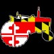 Shore Redneck Maryland Flag OS Tractor Decal