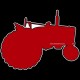 Shore Redneck Red OS Tractor Decal
