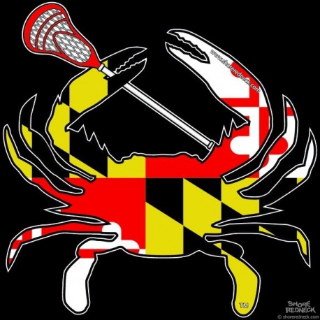 Shore Redneck Maryland Lacrosse Crab Decal