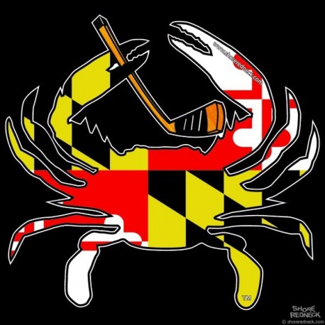 Shore Redneck Maryland Ice Hockey Crab Decal