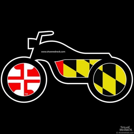 Shore Redneck Maryland Motorcyle Decal