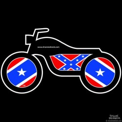 Shore Redneck Confederate Motorcyle Decal