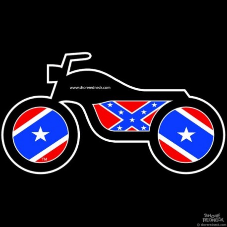 Shore Redneck Confederate Motorcyle Decal