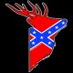 Shore Redneck Dixie Flag Sika Stag Profile Decal