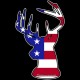 Shore Redneck U.S. Flag Buck Decal
