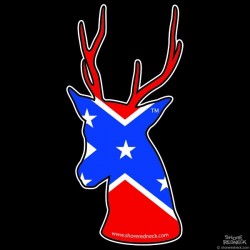 Shore Redneck Dixie Flag Sika Stag Decal