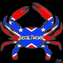 Shore Redneck Dixie Ceciltucky Crab Decal