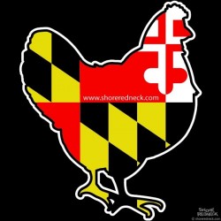 Shore Redneck Maryland Flag Chicken Decal