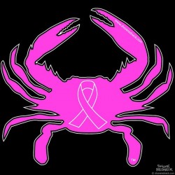 Shore Redneck Breast Cancer Awareness Crab Decal