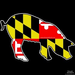 Shore Redneck Maryland Pig Decal