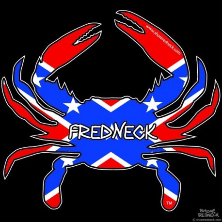 Shore Redneck Dixie Themed Fredneck Crab Decal