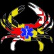Shore Redneck Star of Life MD themed Crab Decal