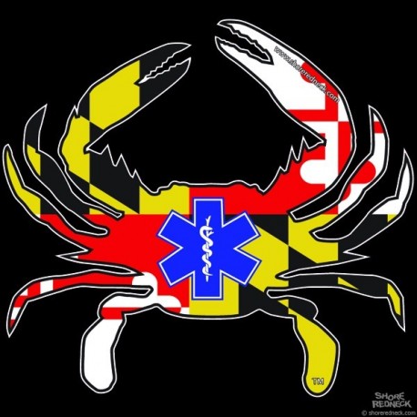 Shore Redneck Star of Life MD themed Crab Decal