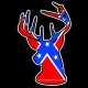 Shore Redneck Dixie Flag Buck Decal