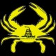 Shore Redneck Gadsden Flag Crab Decal