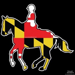Shore Redneck Maryland Flag Dressage Horse 1 Decal