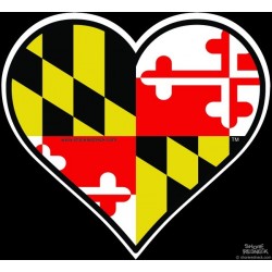 Shore Redneck MD Heart Decal