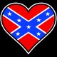Shore Redneck Dixie Heart Decal