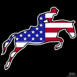 Shore Redneck USA Jumping Horse Decal