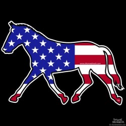 Shore Redneck USA Trotting Horse Decal