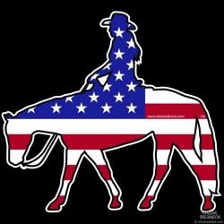 Shore Redneck USA Flag Western Pleasure Horse Decal