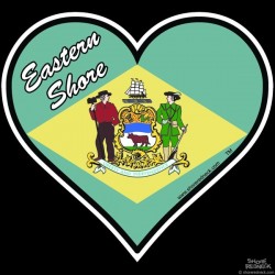 Shore Redneck Eastern Shore Delaware Heart Decal