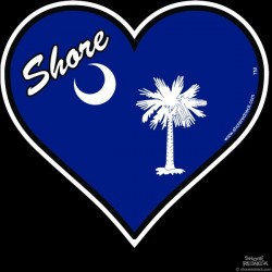 Shore Redneck SC Shore Heart Decal