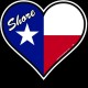 Shore Redneck Texas Shore Heart Decal