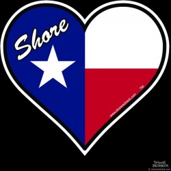 Shore Redneck Texas Shore Heart Decal