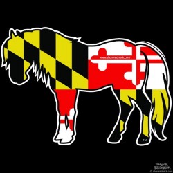 Shore Redneck Maryland Flag Pony Decal