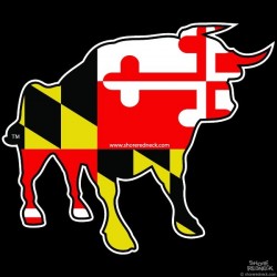 Shore Redneck MD Rodeo Bull Decal