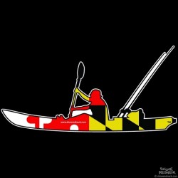 Shore Redneck MD Flag Kayak Fisherman Decal