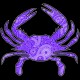 Shore Redneck Purple Paisley  Crab Decal