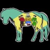 Shore Redneck Delaware Flag Pony Decal