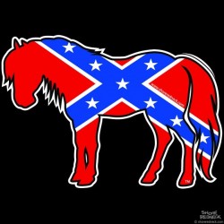 Shore Redneck Confederate Flag Pony Decal