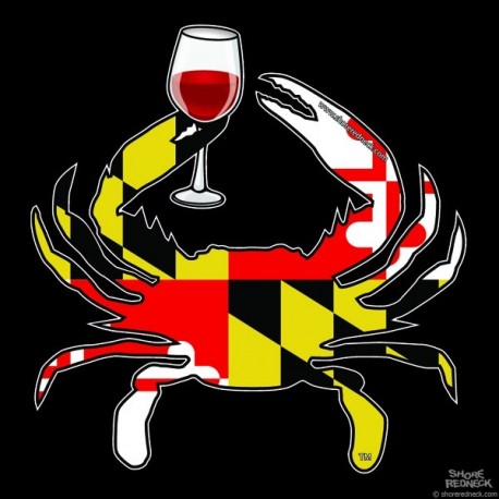 Shore Redneck MD Themed Wine Crab Decal