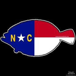 Shore Redneck North Carolina Flounder Decal