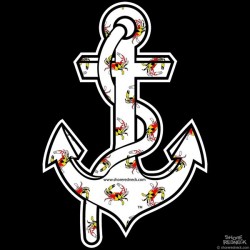 Shore Redneck MD Crab Anchor Decal