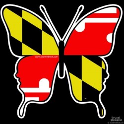 Shore Redneck Maryland Flag Butterfly 2