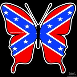 Shore Redneck Dixie Flag Butterfly 2