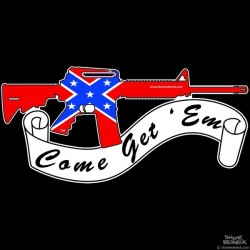 Shore Redneck AR-15 Confederate Come Get Em Decal