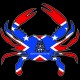Shore Redneck Dixie Gadsden Flag Crab Decal