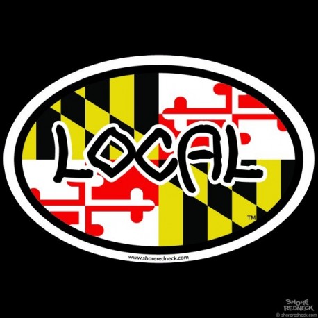 Shore Redneck Local MD Oval Decal